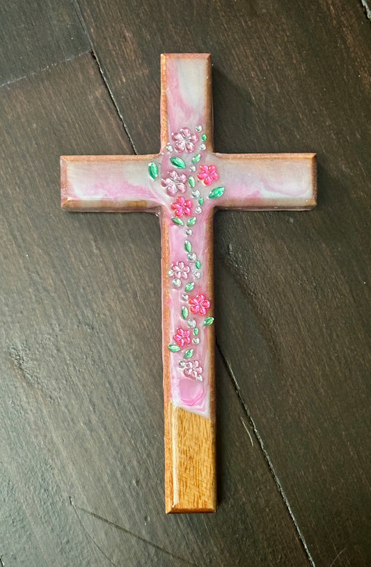 Pink Resin Cross