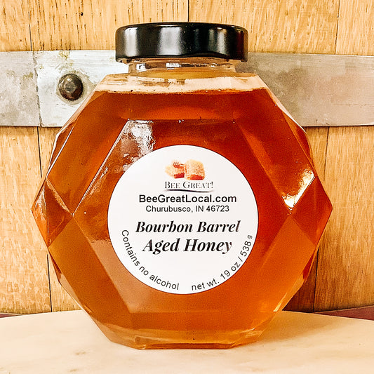 Bourbon Barrel Honey - Barrel Aged, Alcohol-Free - Bee Great! Honey