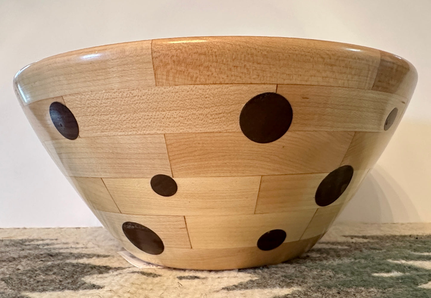 Wooden Bowl Dots