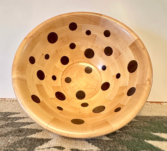 Wooden Bowl Dots