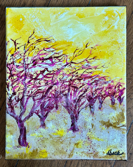 Abstract Magneta Orchard by Dianna Page Beck