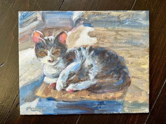 Cat in the Sunlight Painting - Kit Miracle