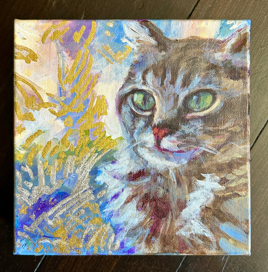 Little Ki Glam Cat Painting