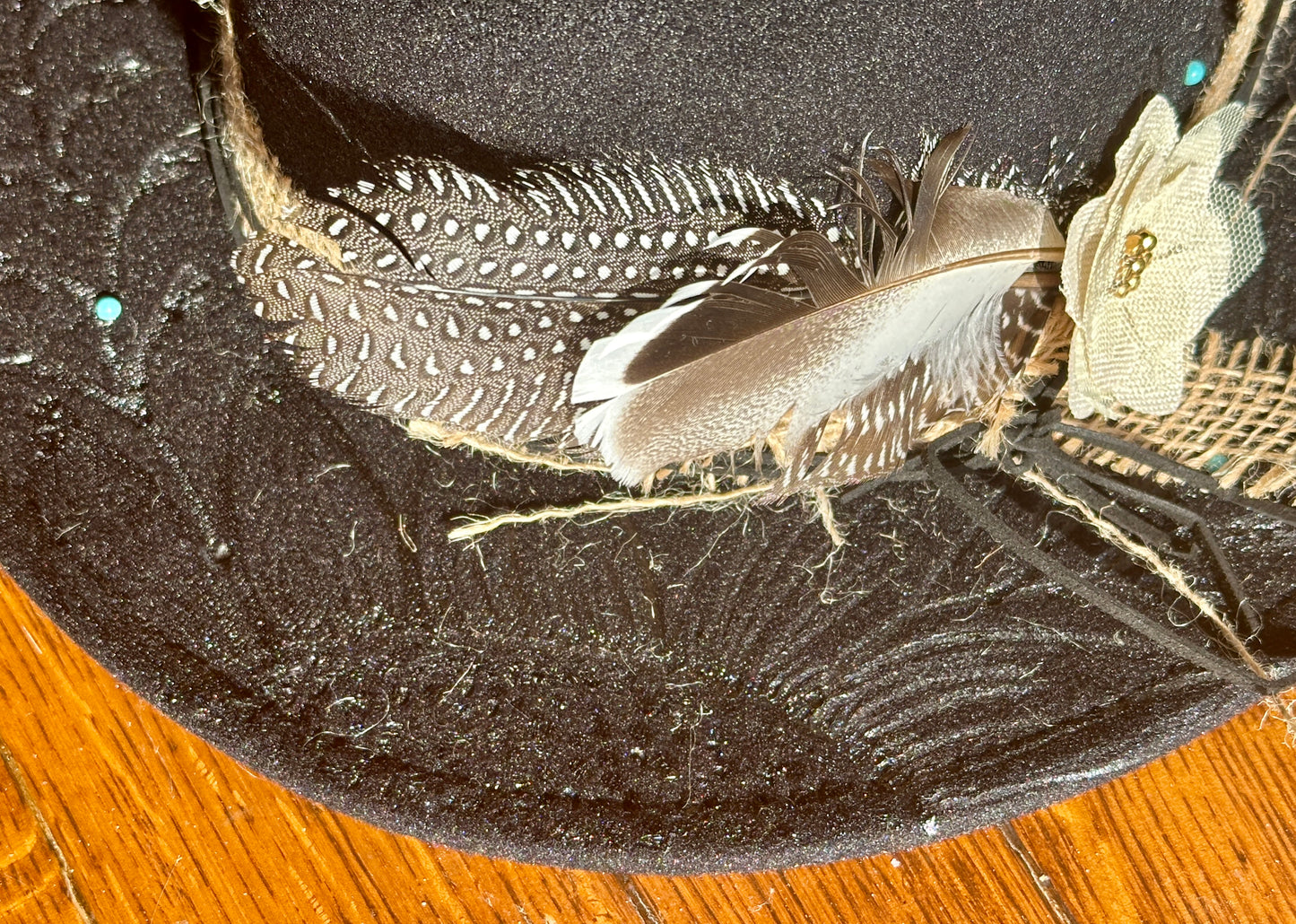 Wood Burned Rancher Hat