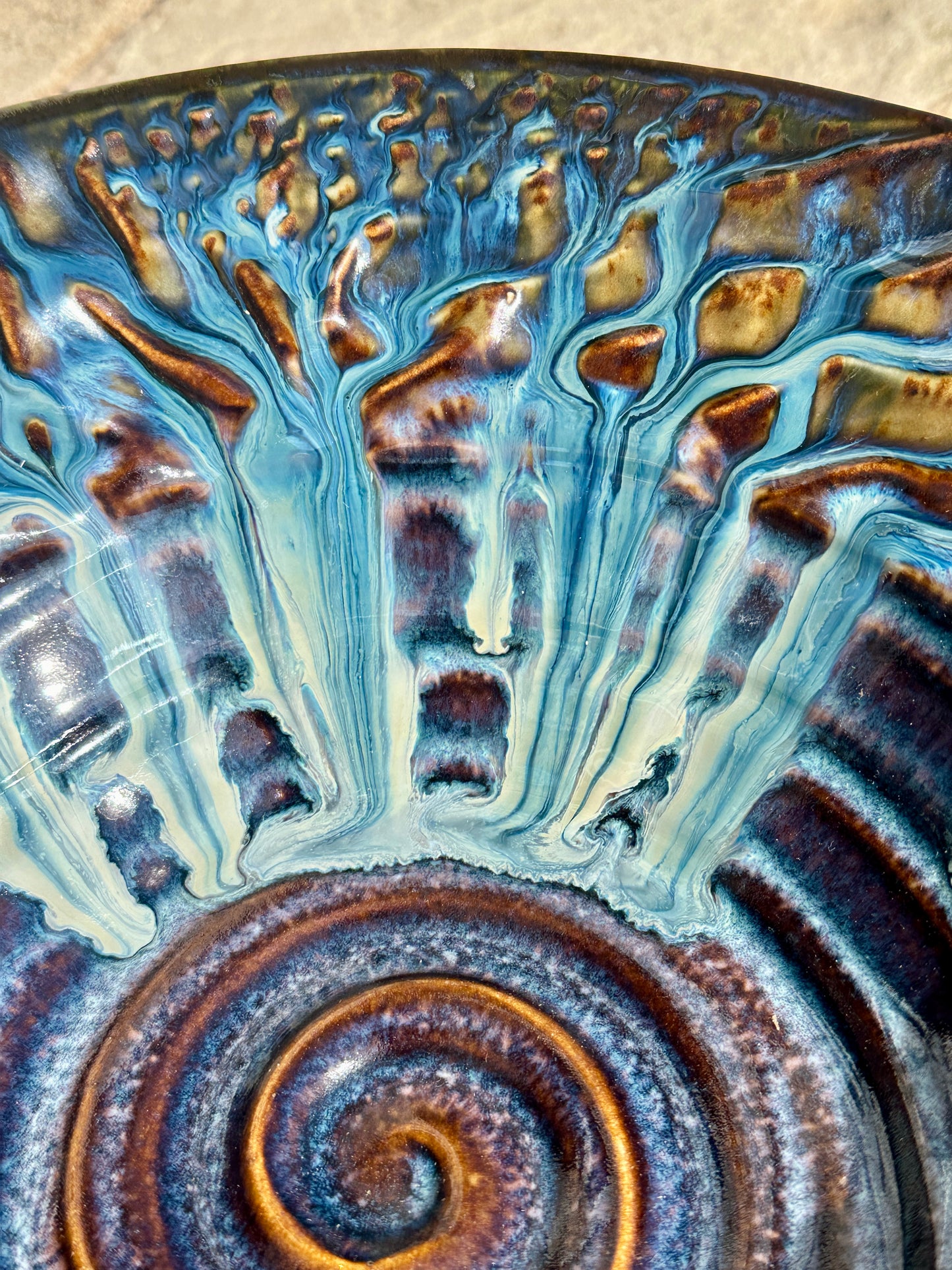 Ombre Waterfall Style Bowl - Handcrafted by Vanessa Skaff