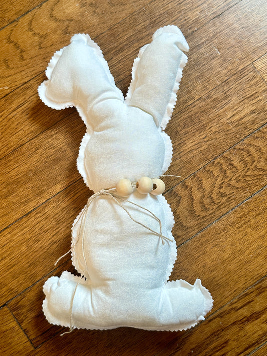 Hand-Sewn White Bunny by Kathy Foerster