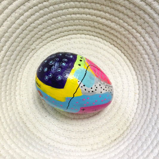 Abstract Papier Mache Egg by Dianna Page Beck
