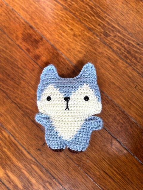 Crocheted Blue Fox