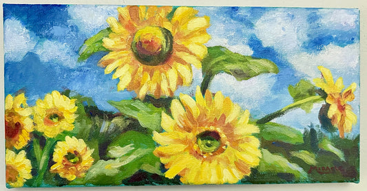 Sunflowers Rising Painting
