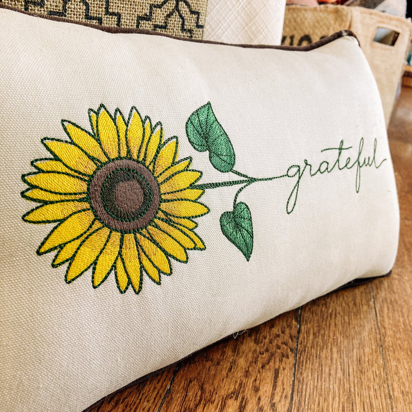 Pillow-Sunflower/Grateful