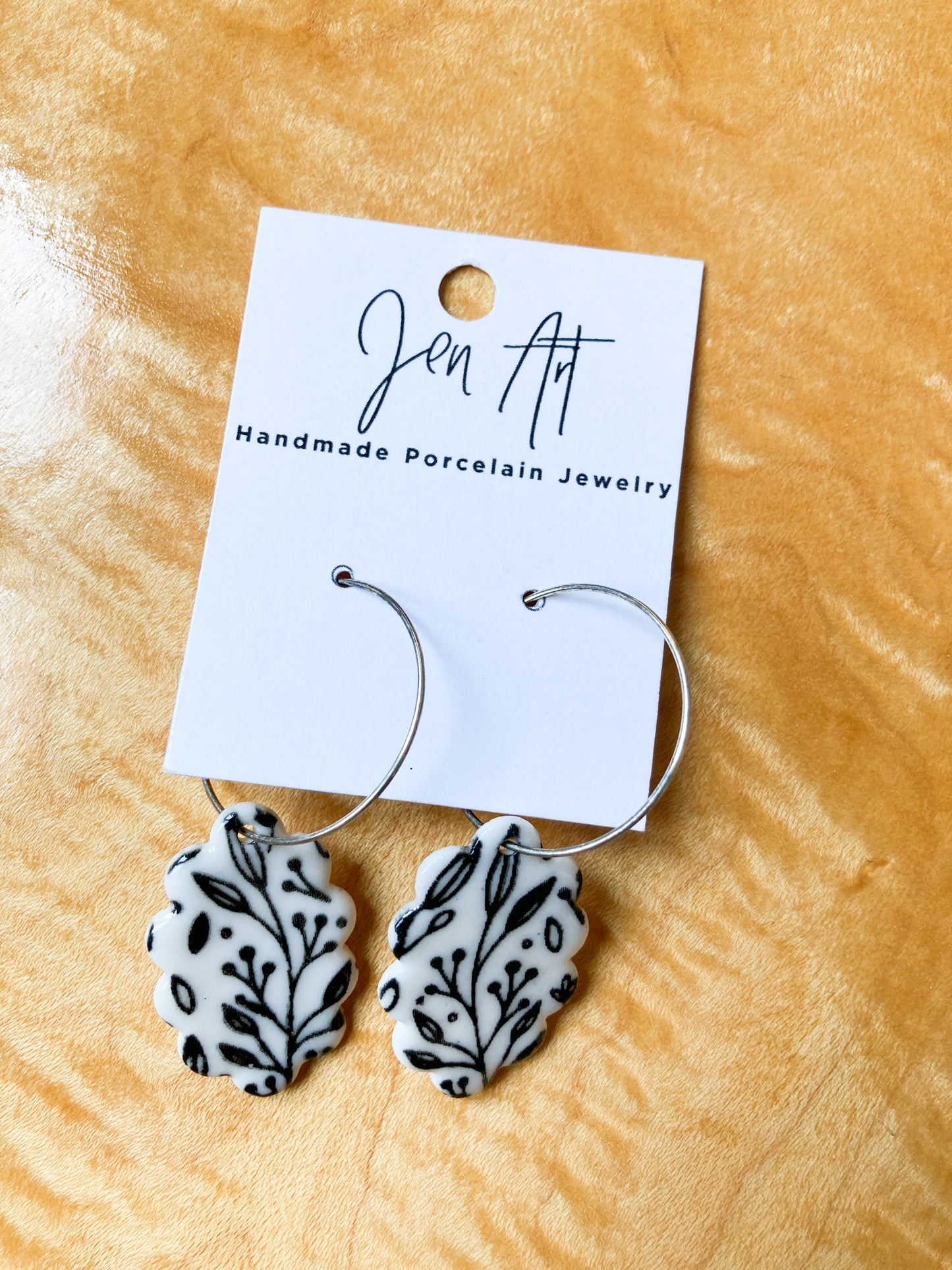 Leaves & Stems Single Dangle Earrings