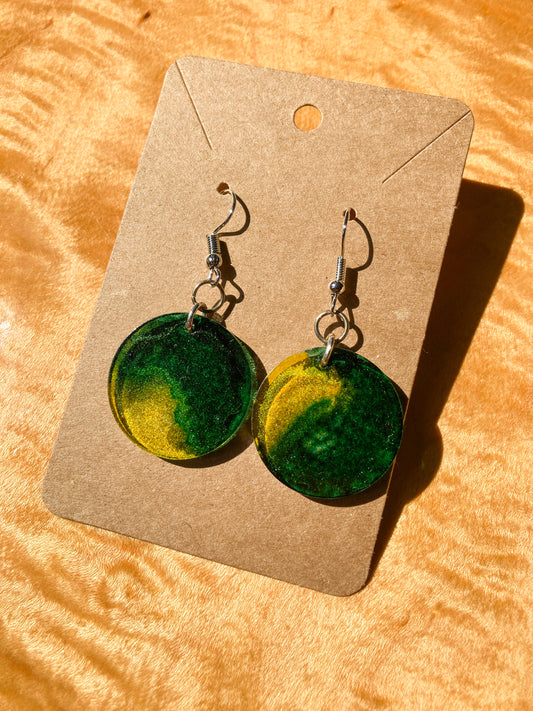 Yellow & green Earrings