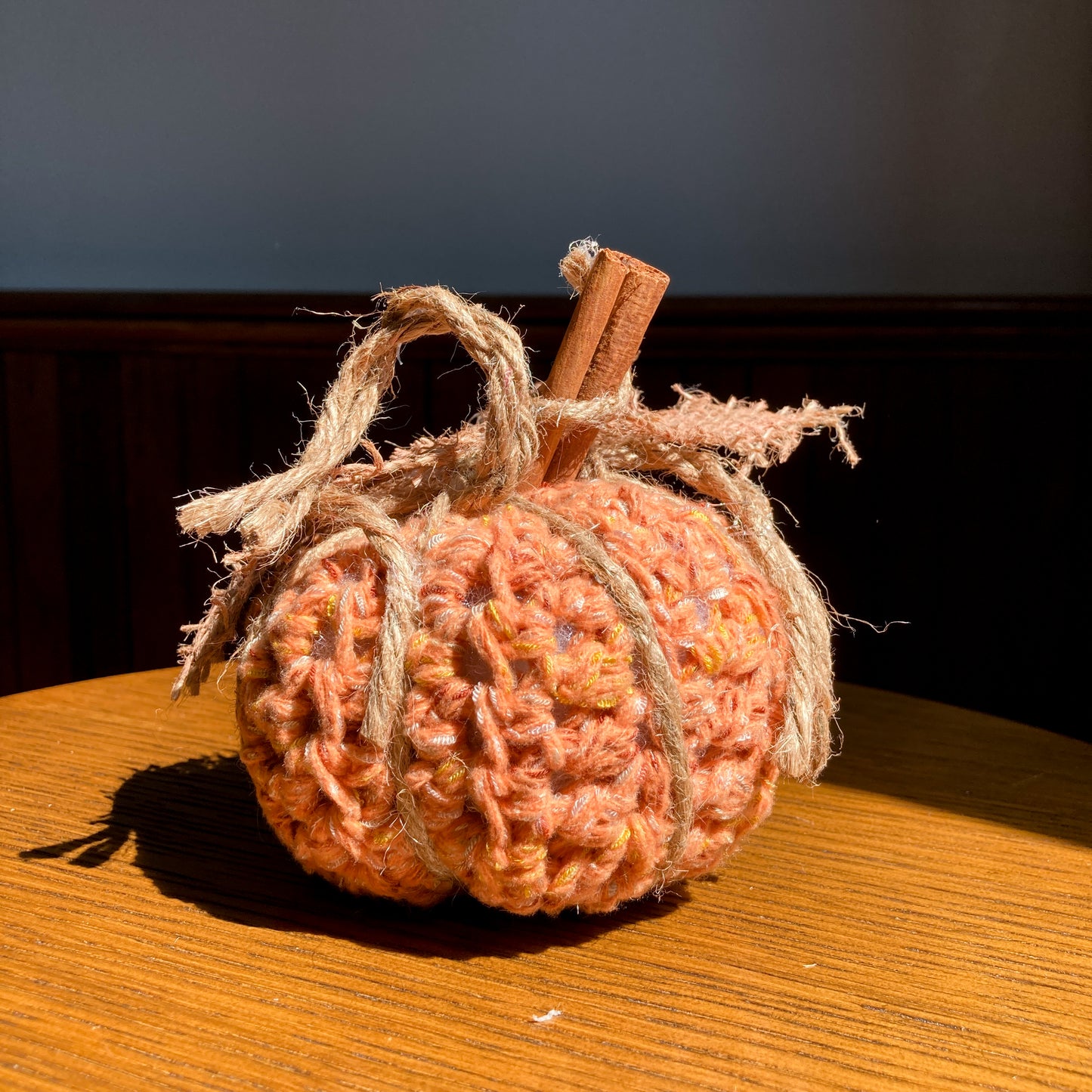 Crochet Orange Mini Pumpkin