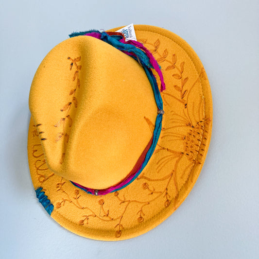 Yellow Burned Rancher Hat