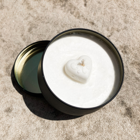 Soy Candle in a rounded Tin with a lid