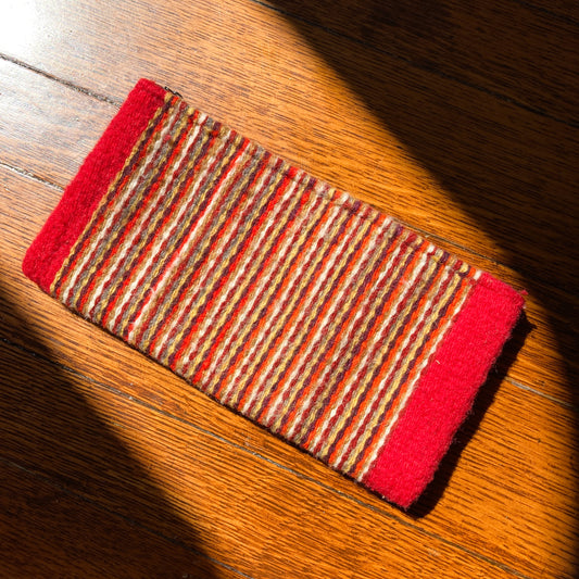 Woven Clutch - Red Striped