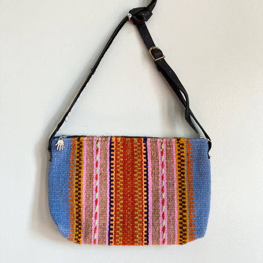 Handwoven Clutch with Adjustable Leather Strap