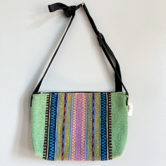 Handwoven Clutch with adjustable leather strap