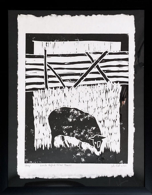 Sheep - Black and White Print