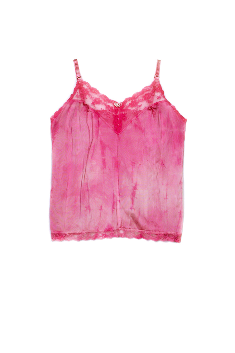 Tie Dye Vintage Slip Tank Pink