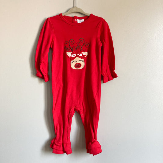 Red Reindeer Romper