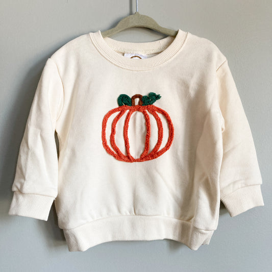 Children's Off White Pumpkin Sweatshirt