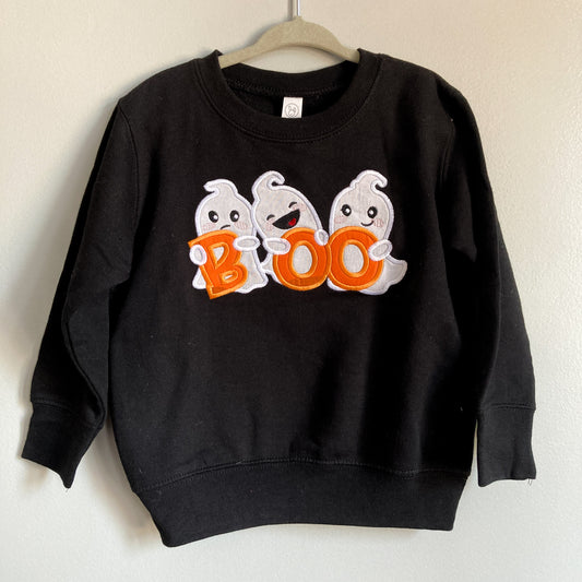 Children's Black Boo Sweatshirt