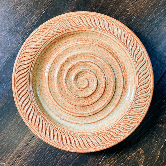 Swirl Plate with Fern Edges