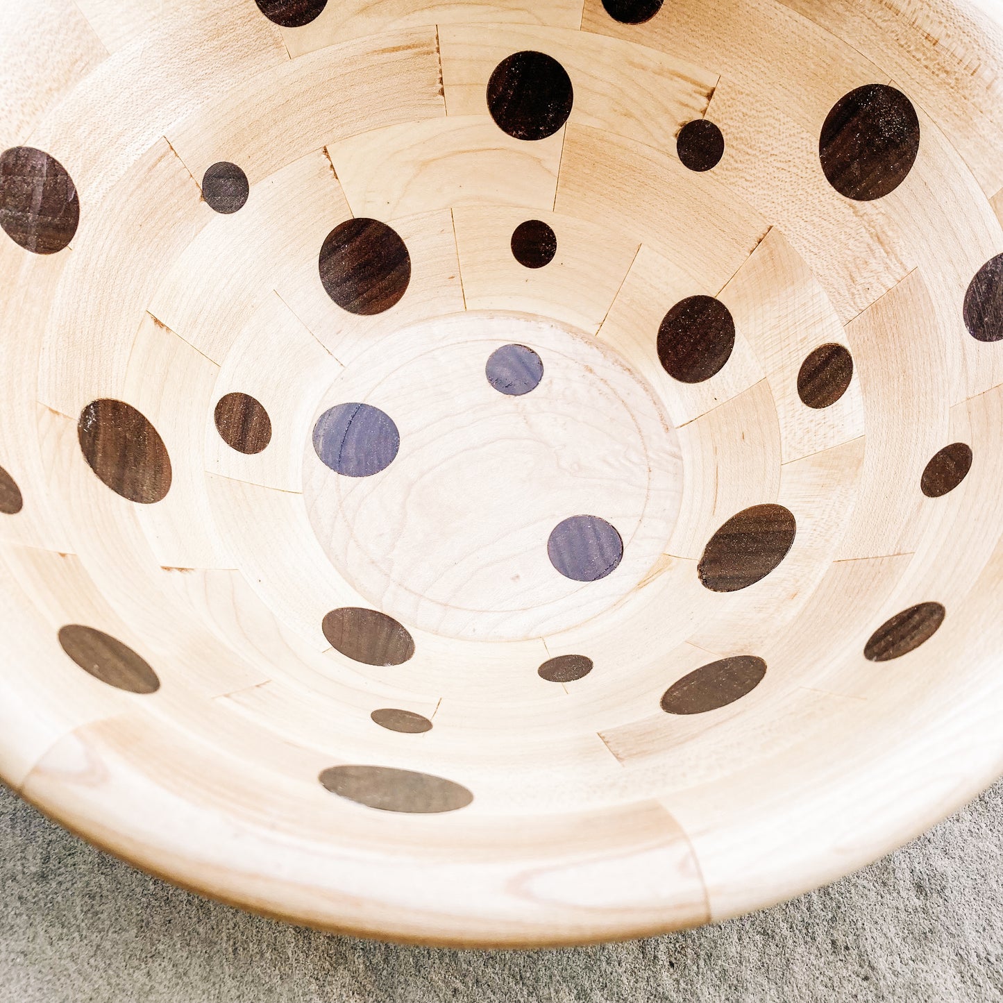 Wooden Bowl - Dots