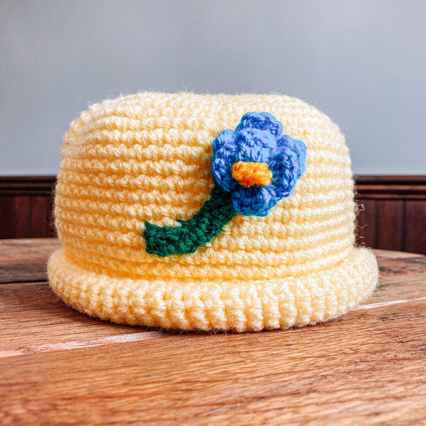 Yellow Crocheted Child Hat