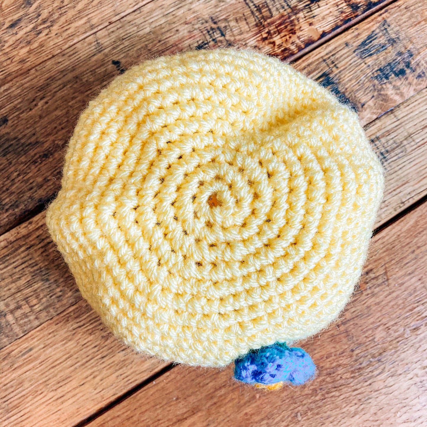 Yellow Crocheted Child Hat