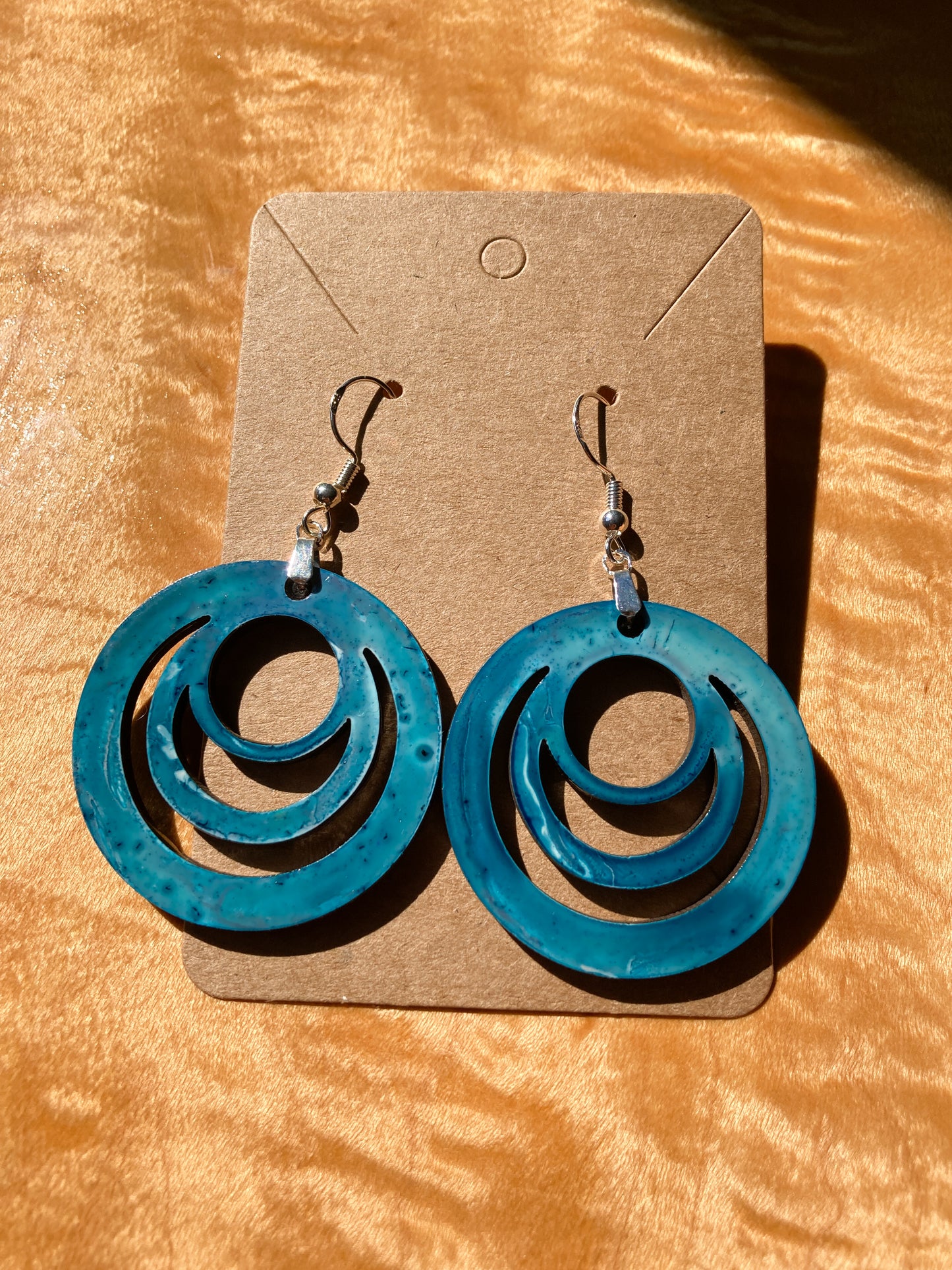 Alcohol Round Spiral Earrings